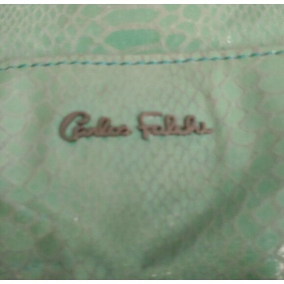 Carlos Falchi Green Shoulder Bag Soft Unstructured Design - Picture 10 of 16